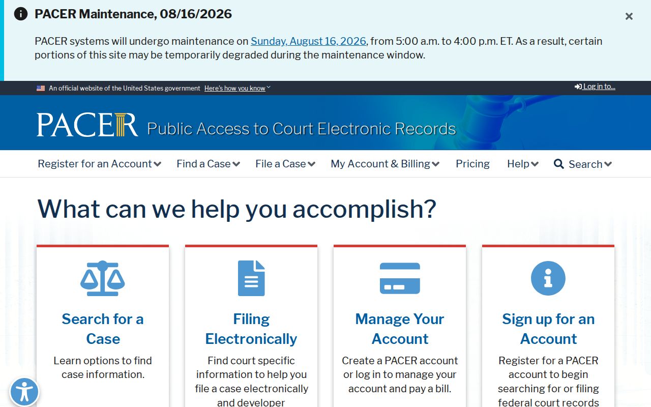 PACER federal criminal records for Washburn County Wisconsin
